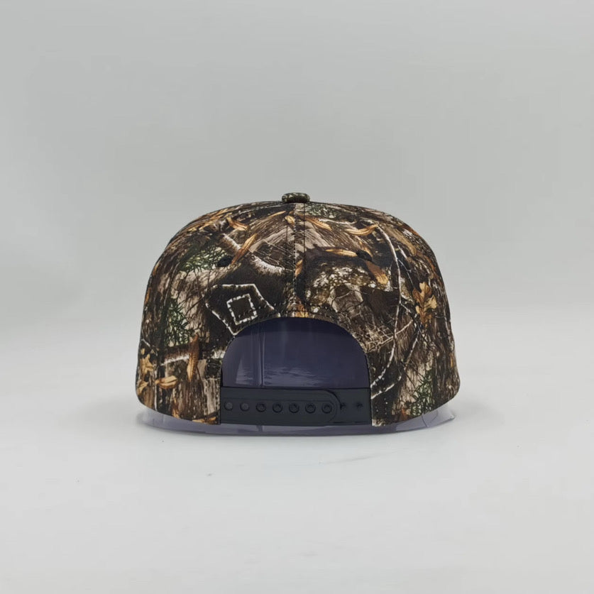 Tree Camo Orange Embroidered Baiame Cap