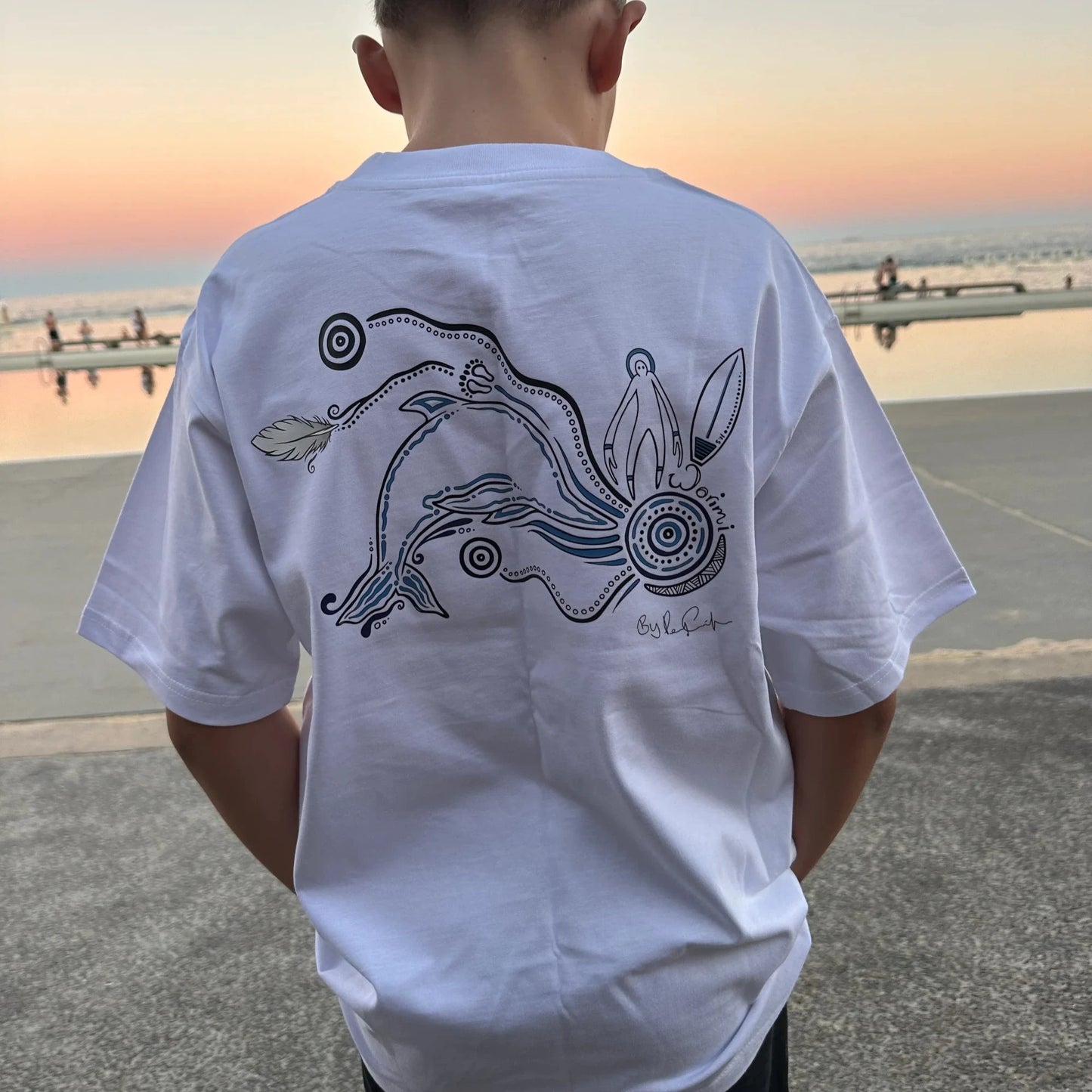 Kid's Baiame Ocean Totem Tee